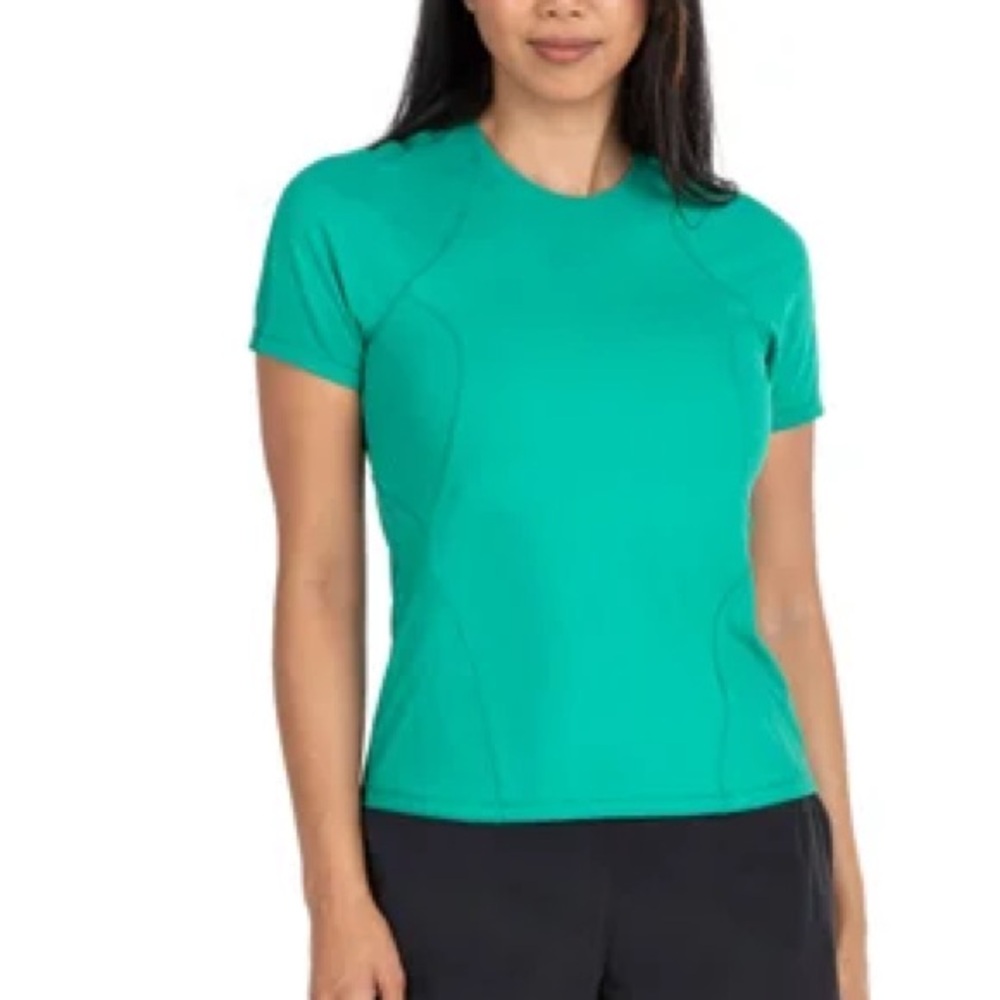 SPYDER ACTIVE UPF 50 Ribbed Short Sleeve Tee Shirt EUC